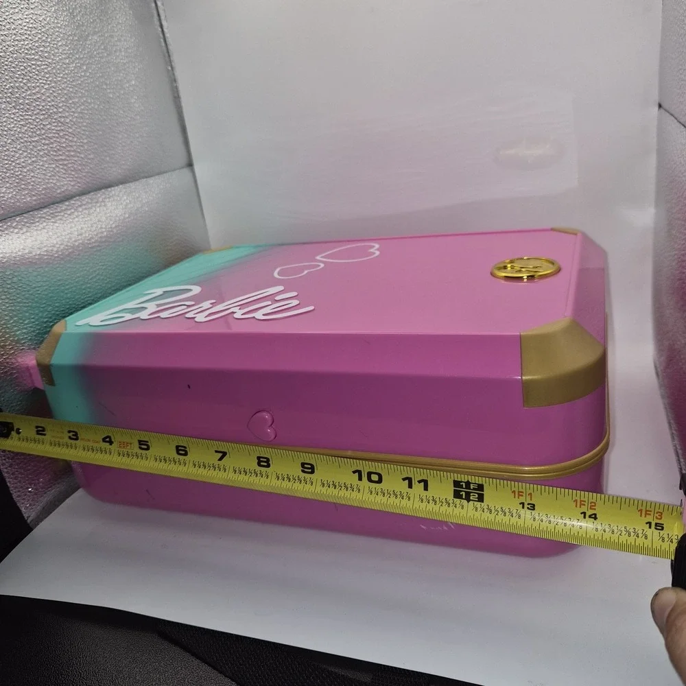 Barbie Rolling Suitcase Travel Playset Carry On Luggage Removable Insert...